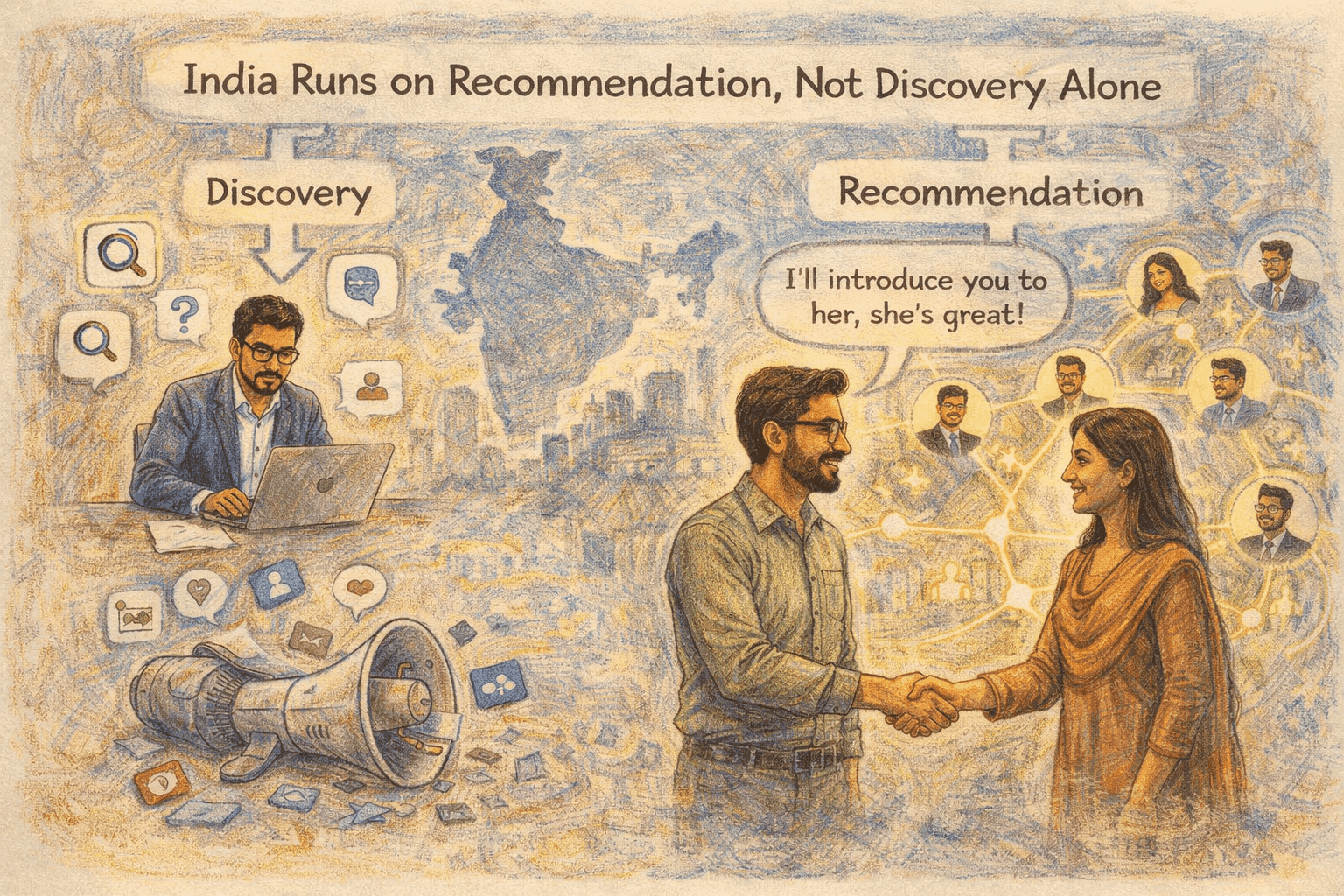 India Runs on Recommendation, Not Discovery Alone